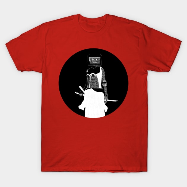 Cyber samurai BW II T-Shirt by Cybertrunk